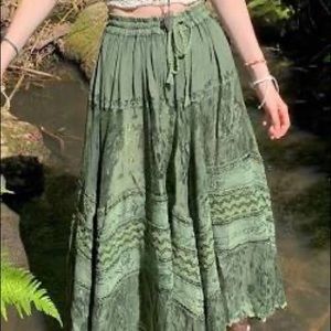 green fairy maxi skirt